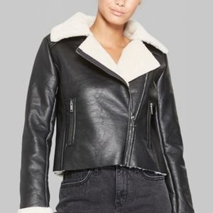Wild Fable Shearling Leather Jacket